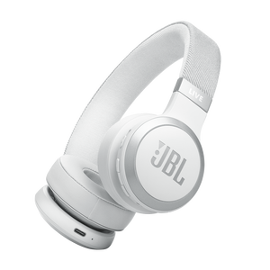 JBL Live 670NC - White - Wireless On-Ear Headphones with True Adaptive Noise Cancelling - Hero